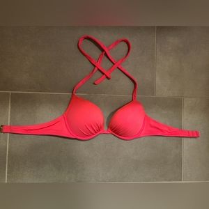 Hot Pink Victoria's Secret Push Up Swim Top 34B